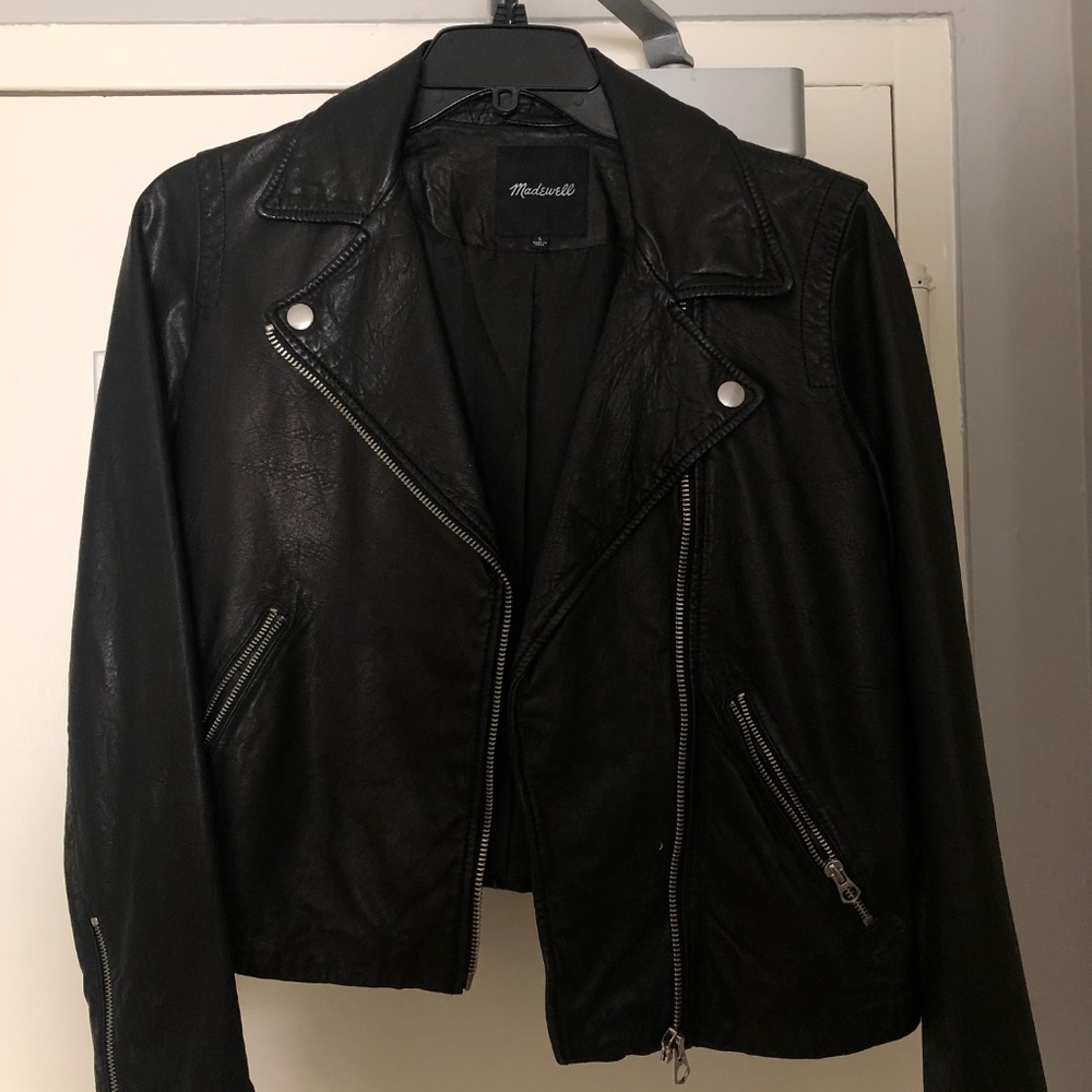 MADEWELL WASHED LEATHER MOTORCYCLE JACKET